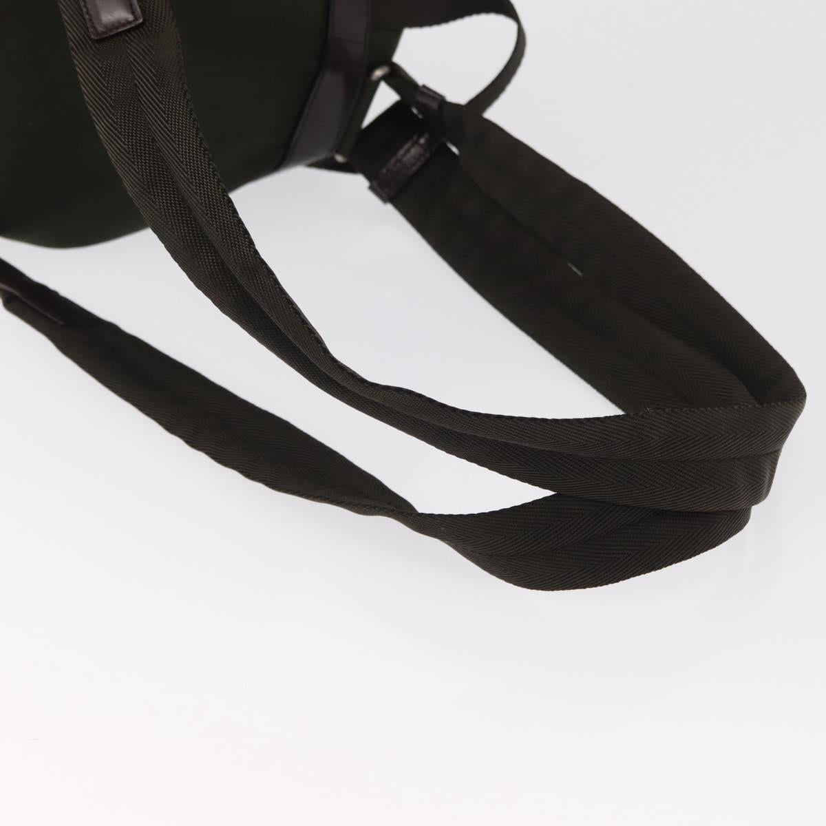 PRADA Backpack Nylon Khaki Silver