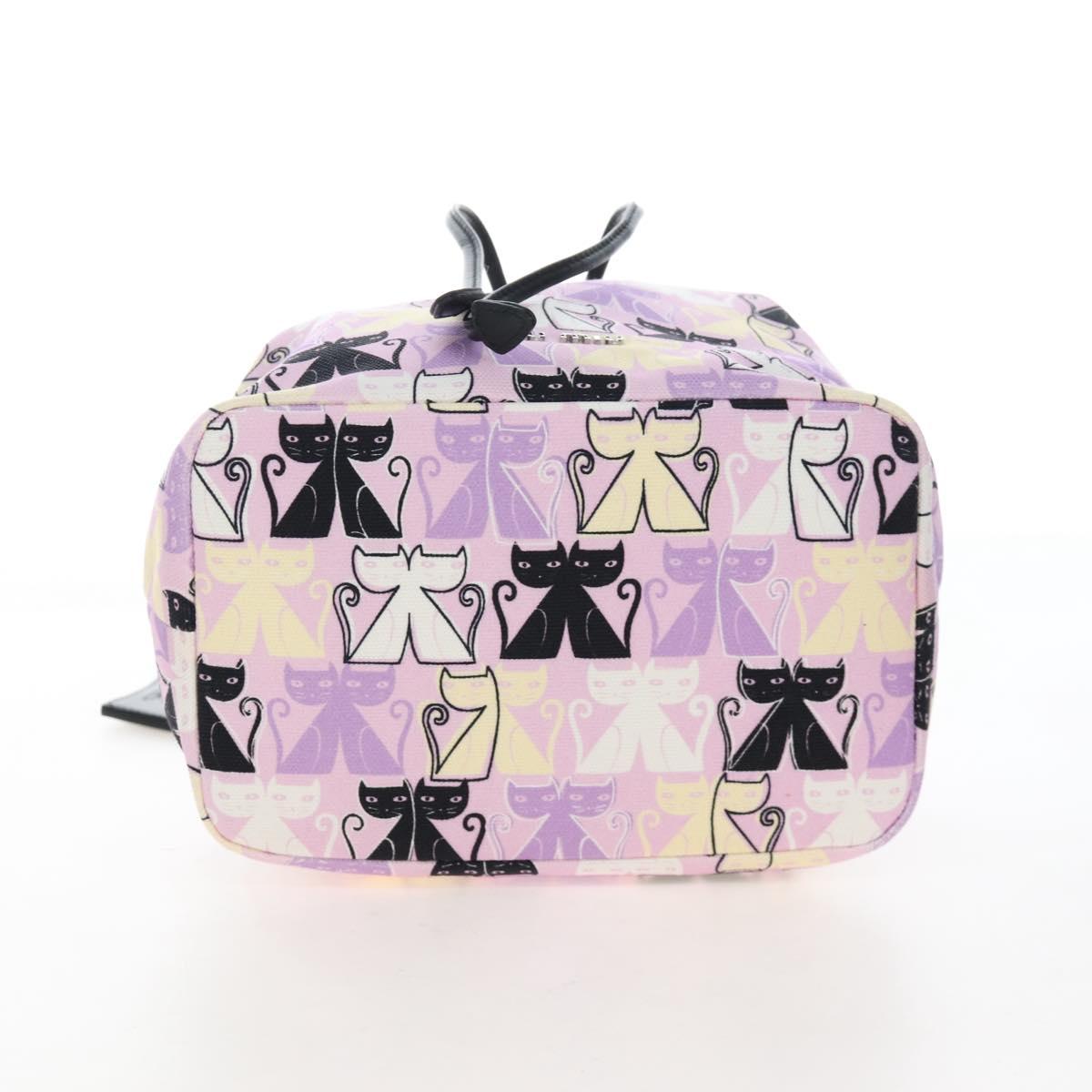Miu Miu Pouch Canvas Pink Silver