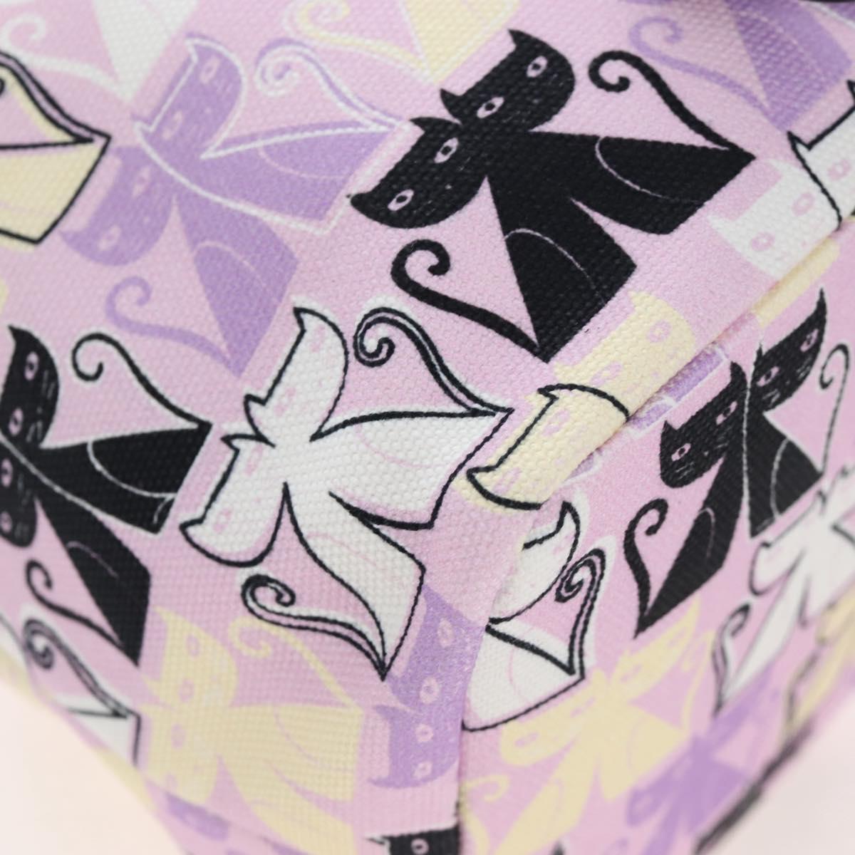Miu Miu Pouch Canvas Pink Silver