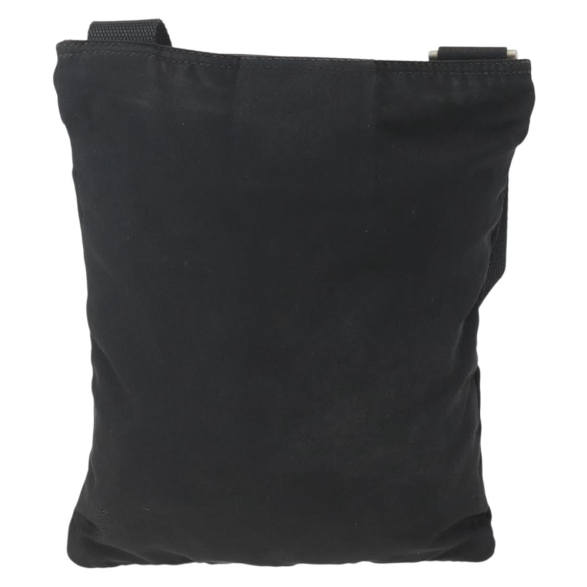 PRADA Shoulder Bag Nylon Black Silver