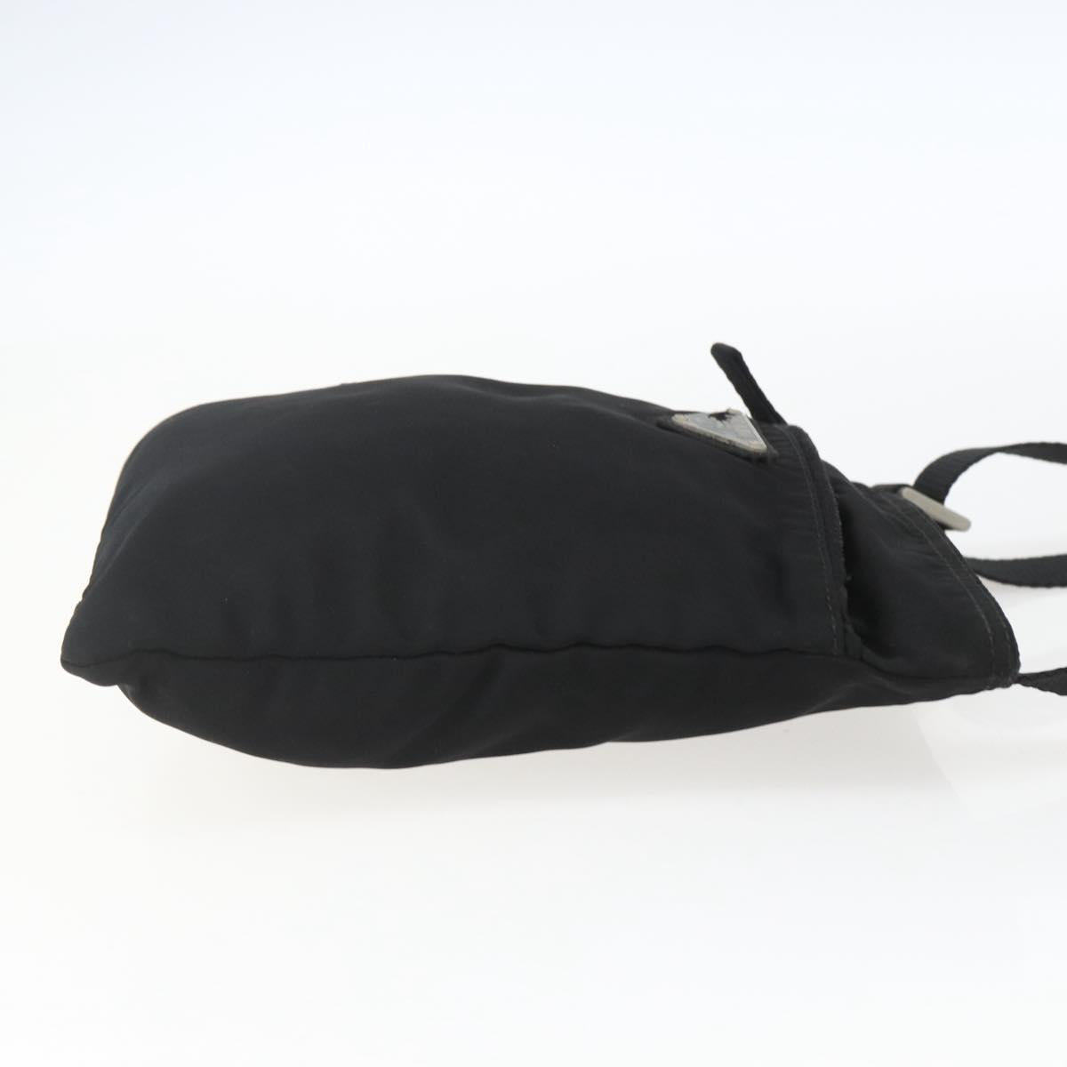 PRADA Shoulder Bag Nylon Black Silver