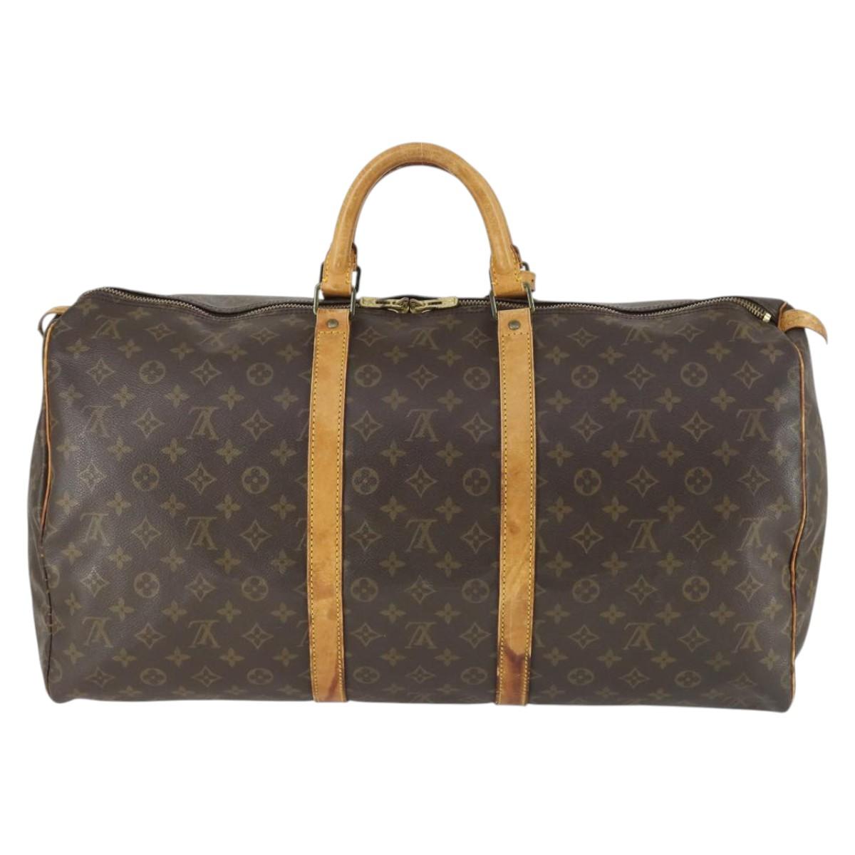 Louis Vuitton Monogram Keepall 55 Boston Bag M41424 LV