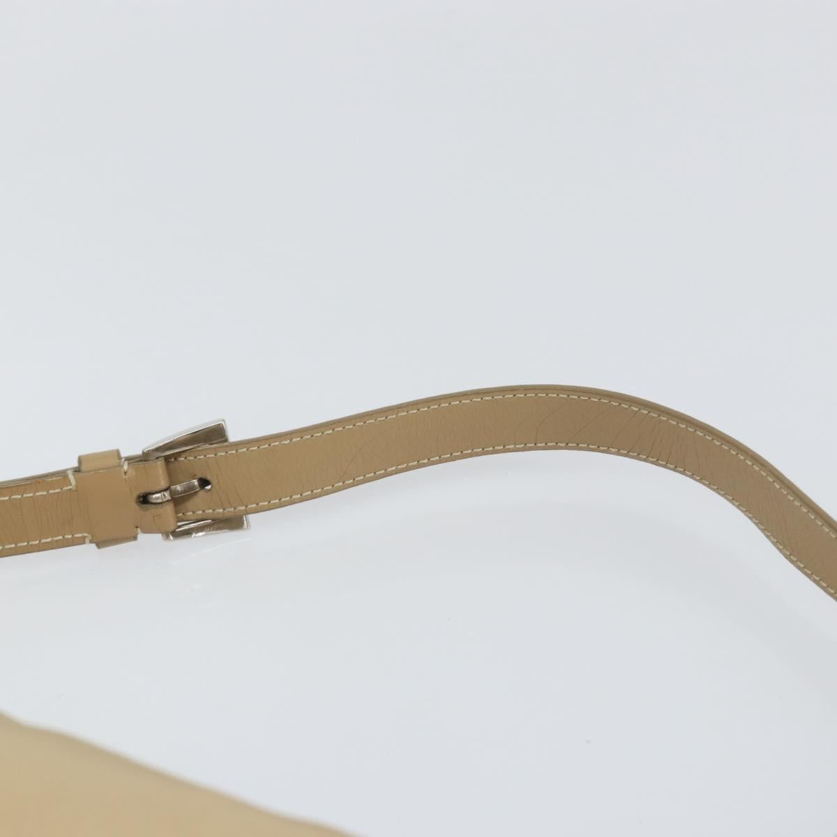 PRADA Shoulder Bag Nylon Beige Silver