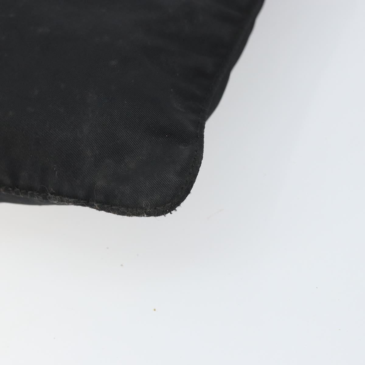 PRADA Shoulder Bag Nylon Black Silver