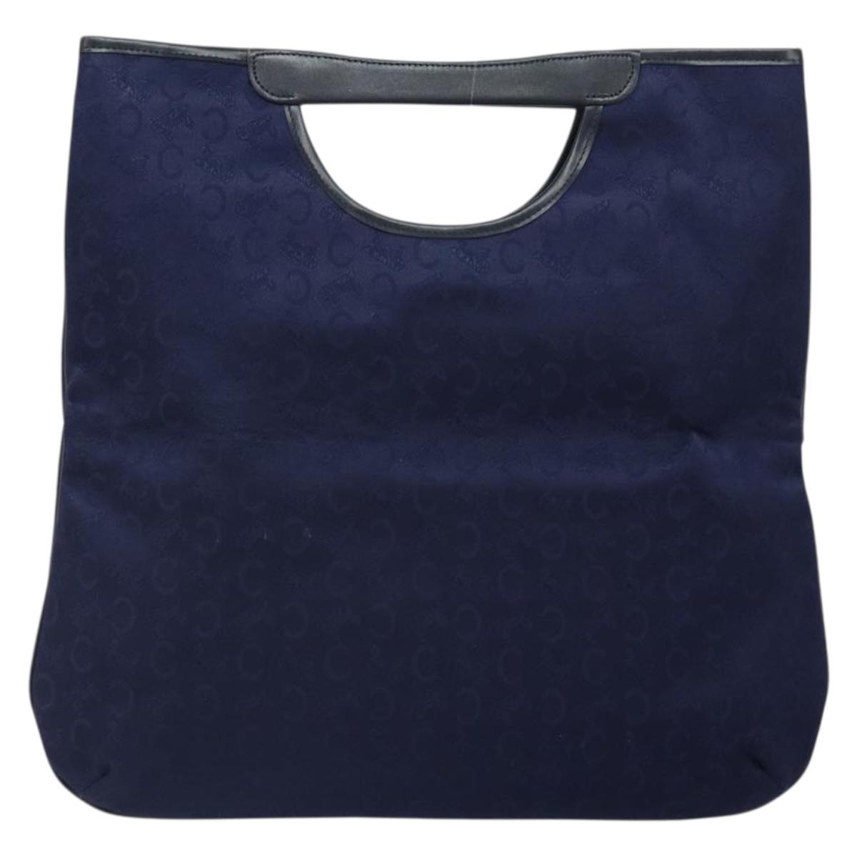 CELINE C Sulky Hand Bag Canvas Navy