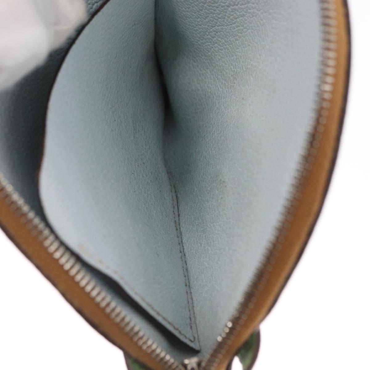 HERMES Paddock Coin Purse Leather Light Blue