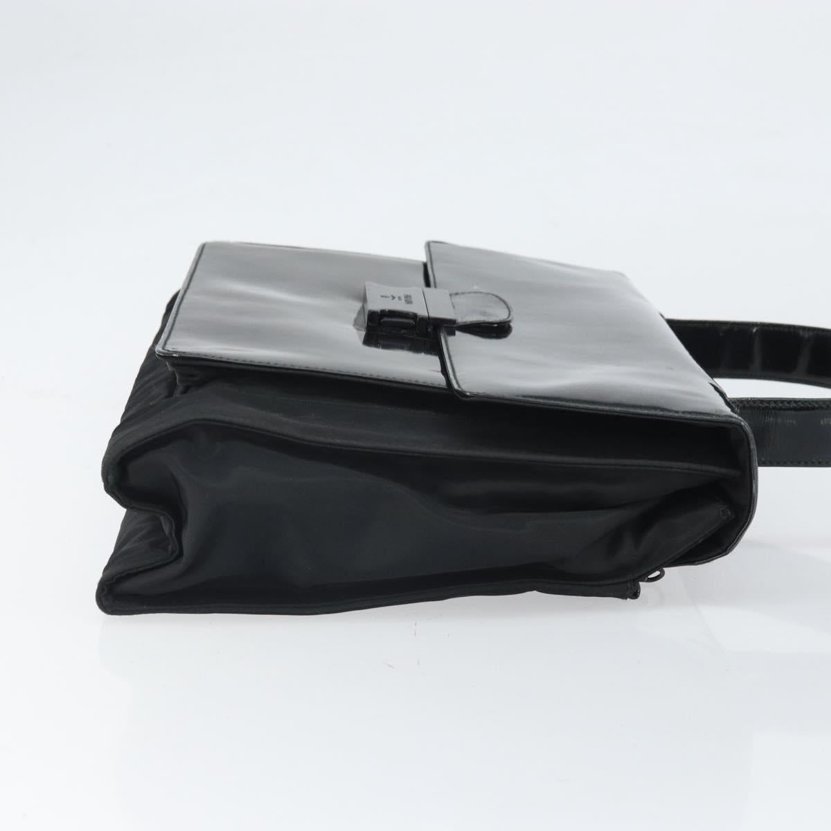 PRADA Hand Bag Patent leather Black