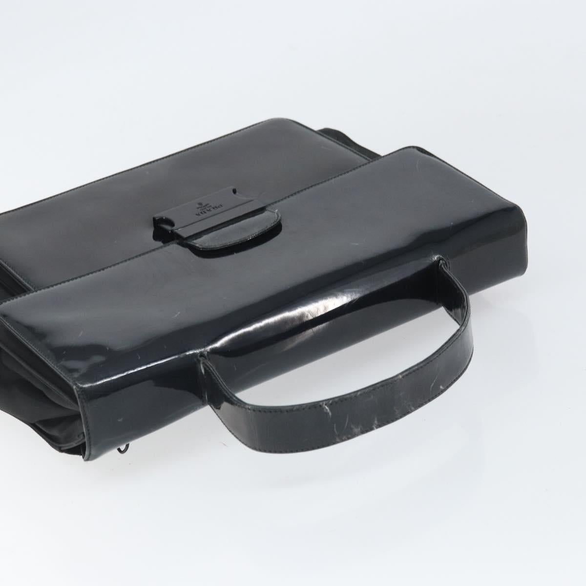 PRADA Hand Bag Patent leather Black
