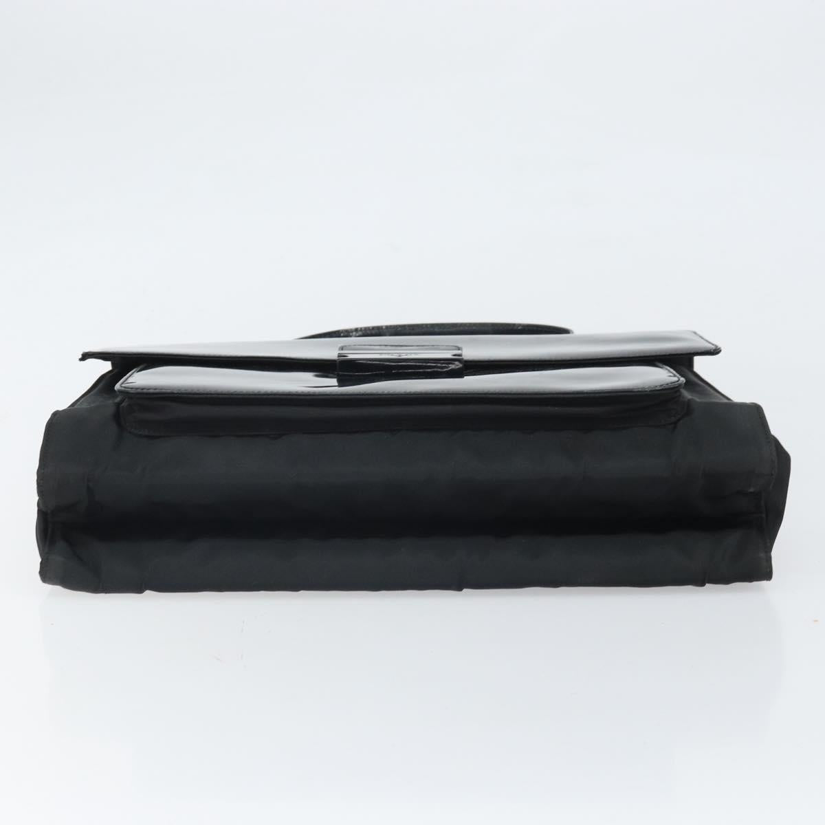 PRADA Hand Bag Patent leather Black