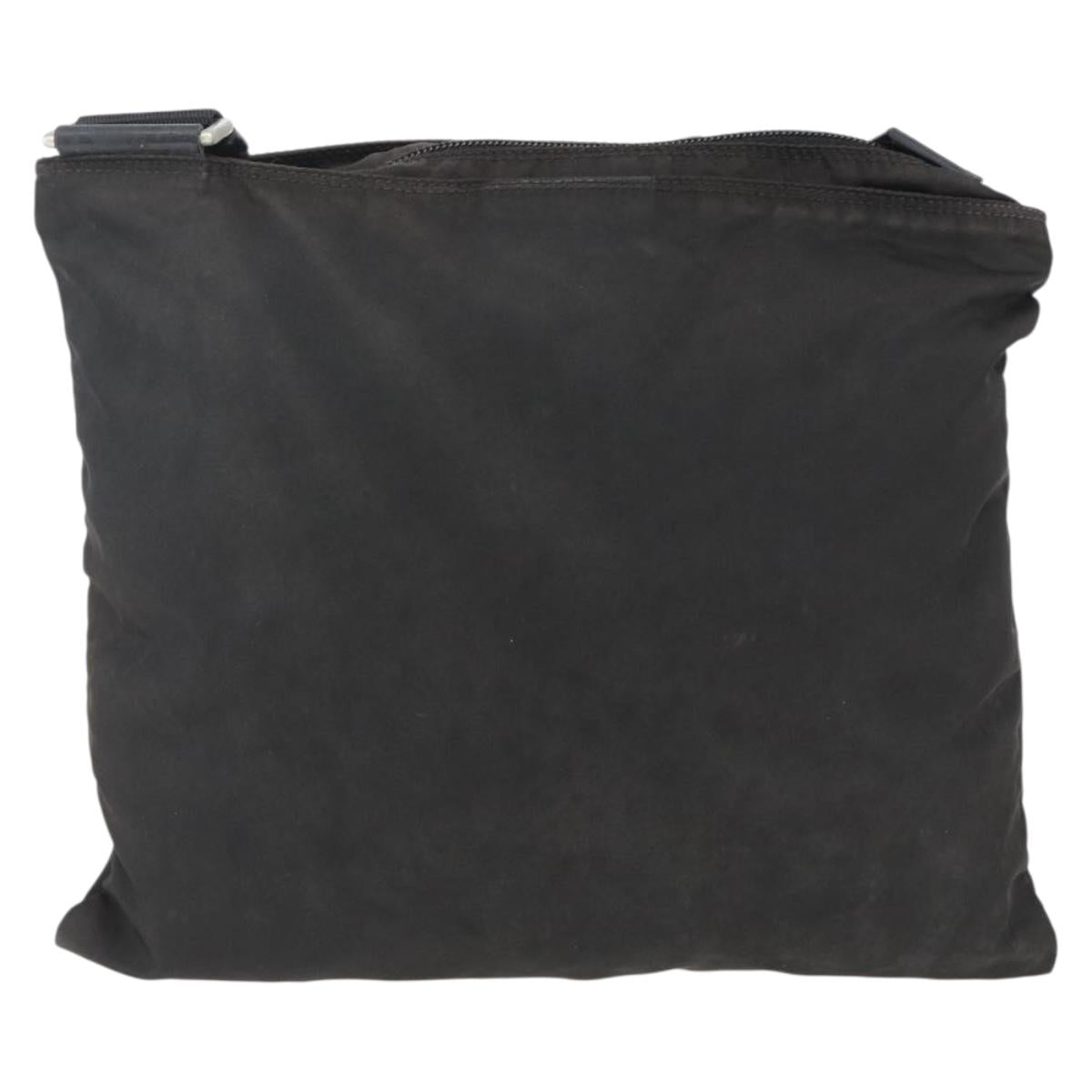 PRADA Shoulder Bag Nylon Black Silver
