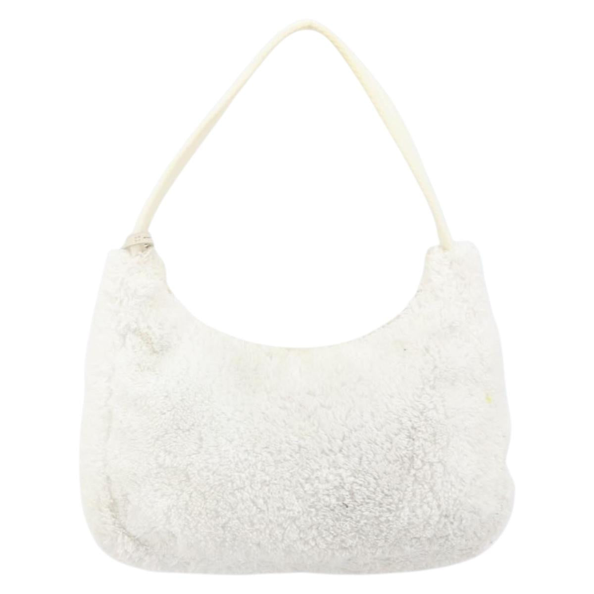 PRADA Hand Pouch Pile White