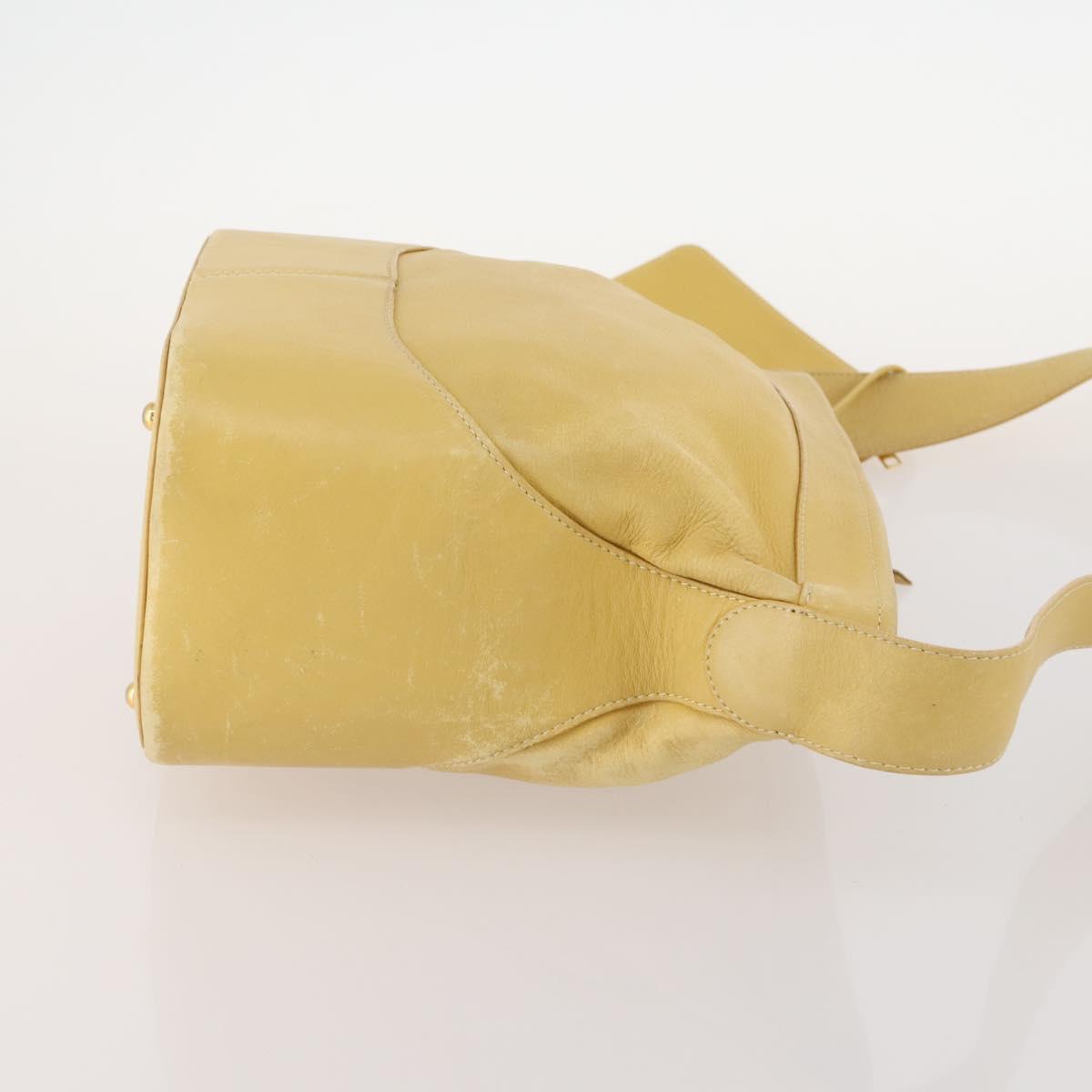 LOEWE Anagram Shoulder Bag Leather Yellow