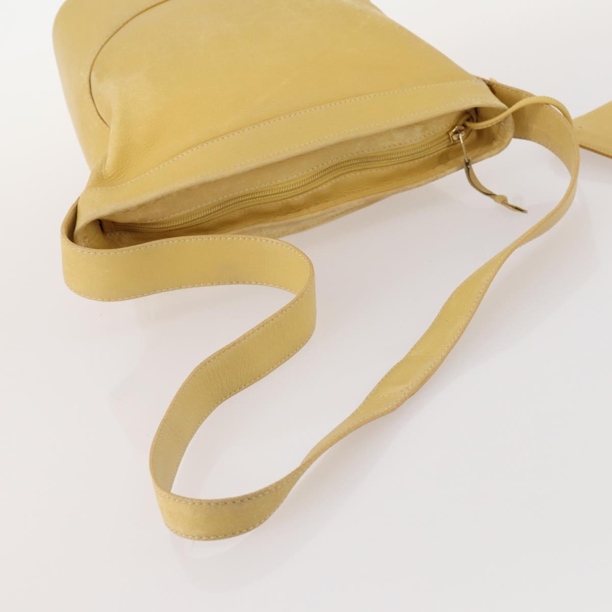 LOEWE Anagram Shoulder Bag Leather Yellow