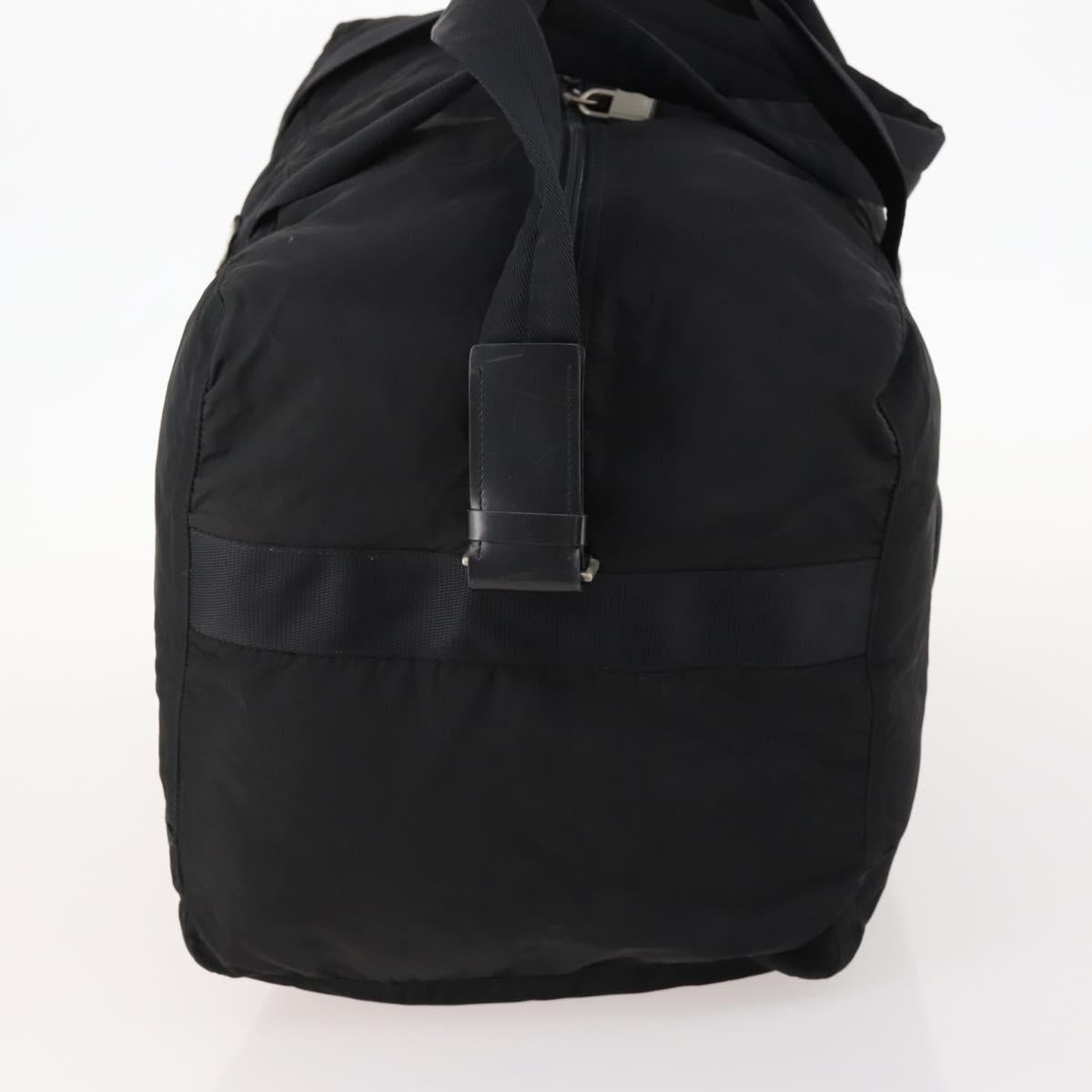 PRADA Boston Bag Nylon 2way Black Silver