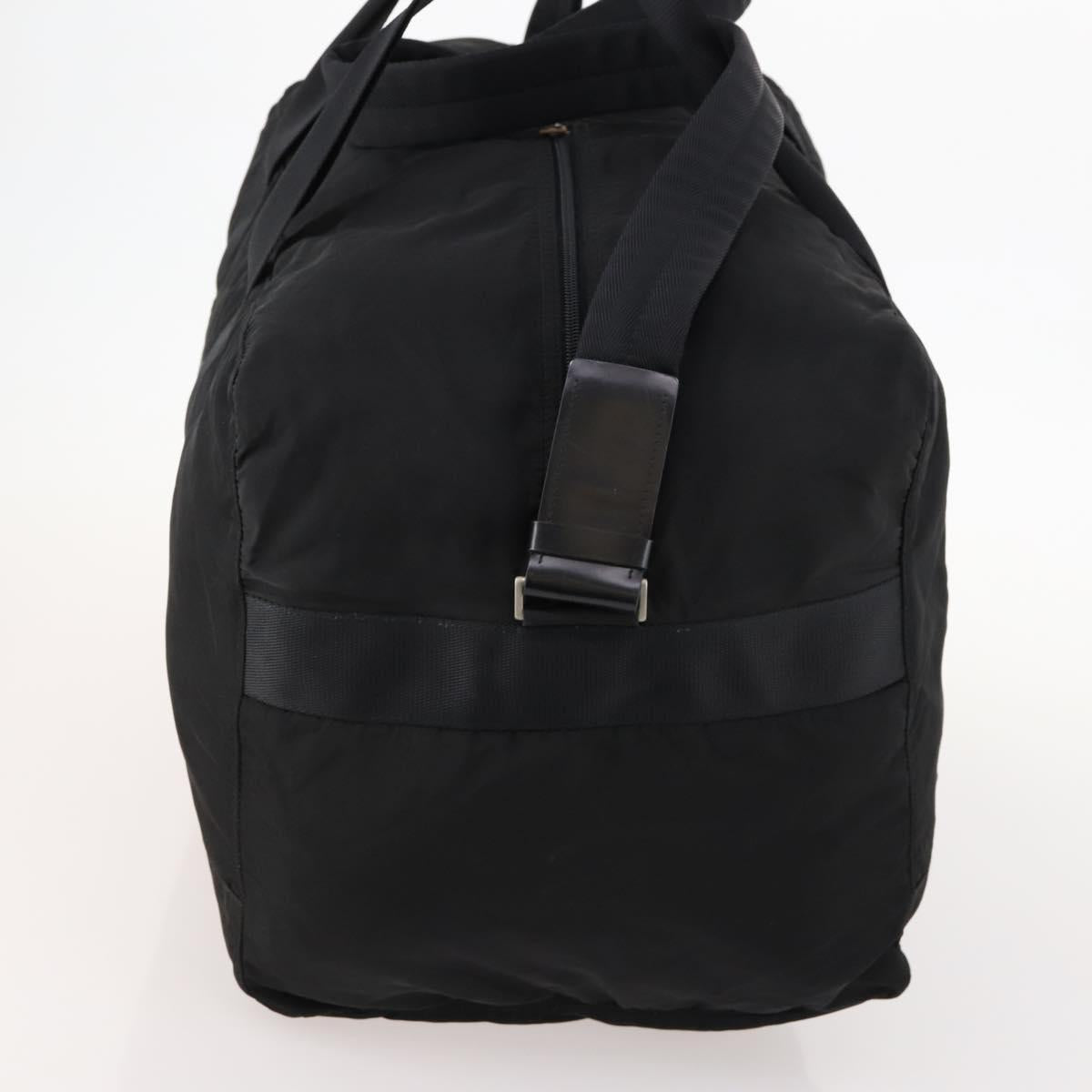 PRADA Boston Bag Nylon 2way Black Silver