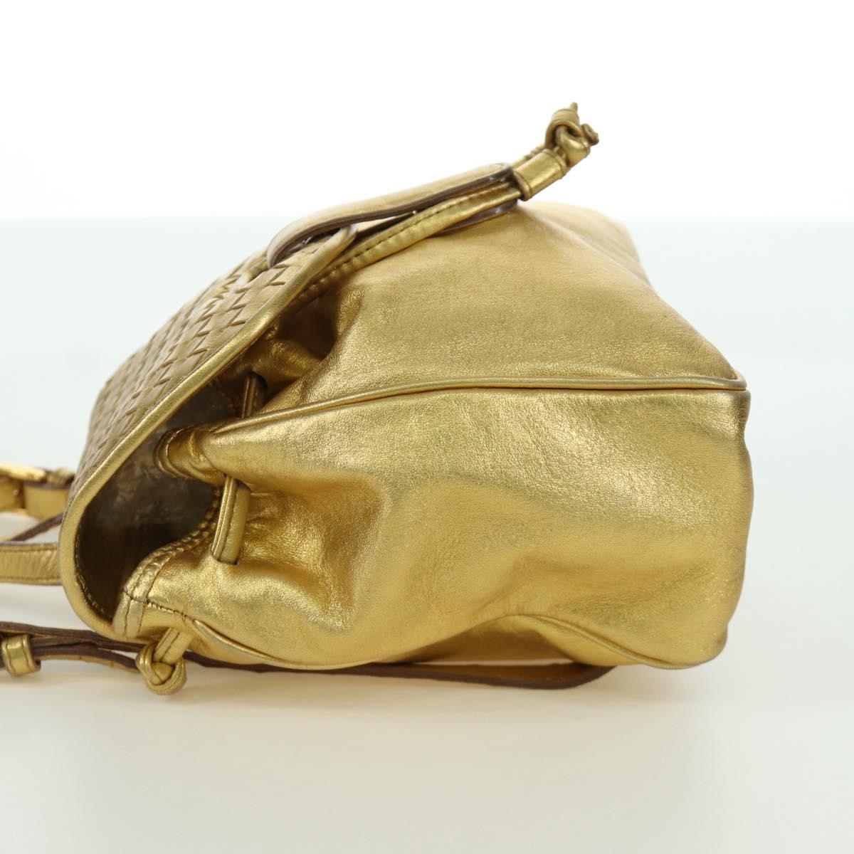 BOTTEGA VENETA Backpack Leather Gold