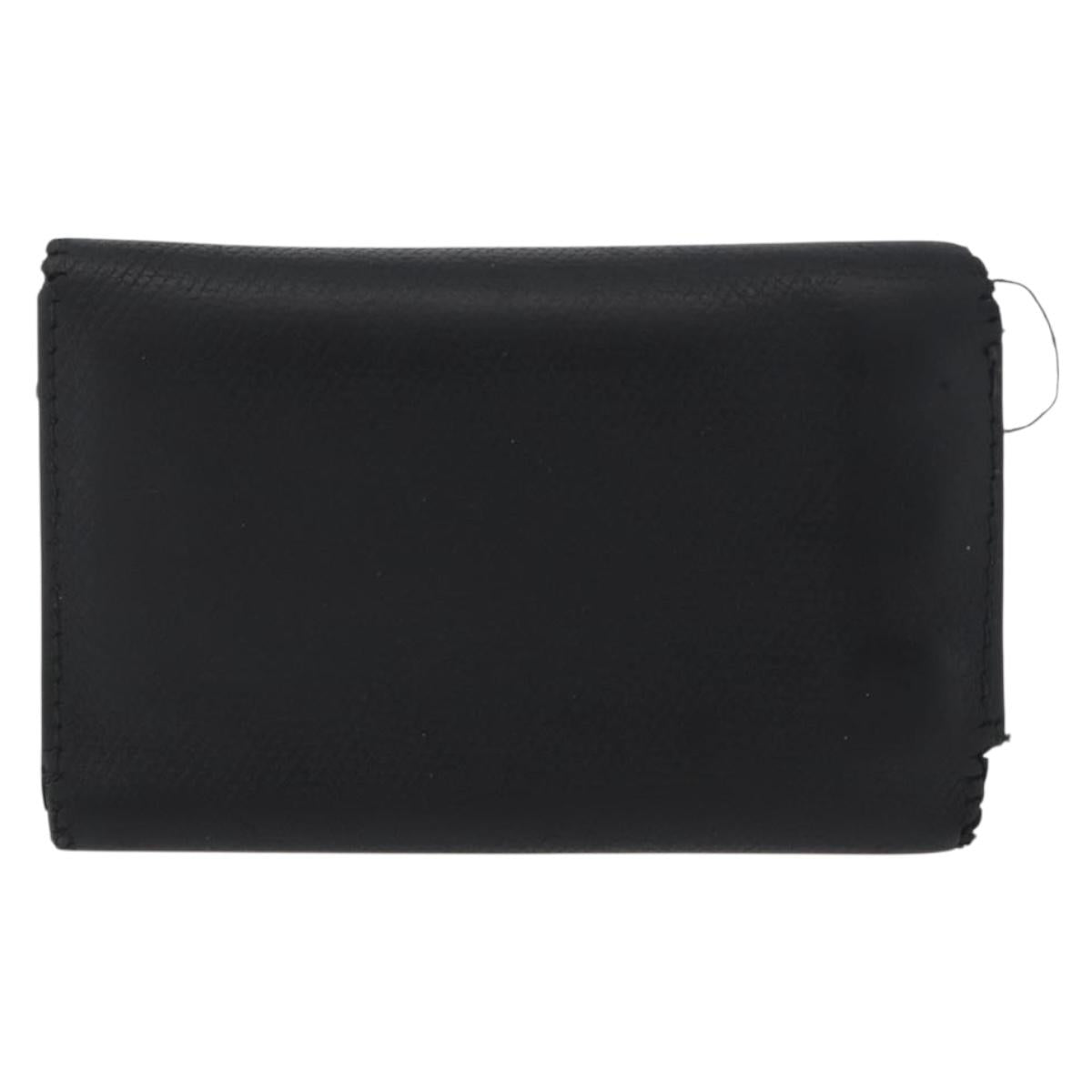 CHANEL Key Case Leather Black CC
