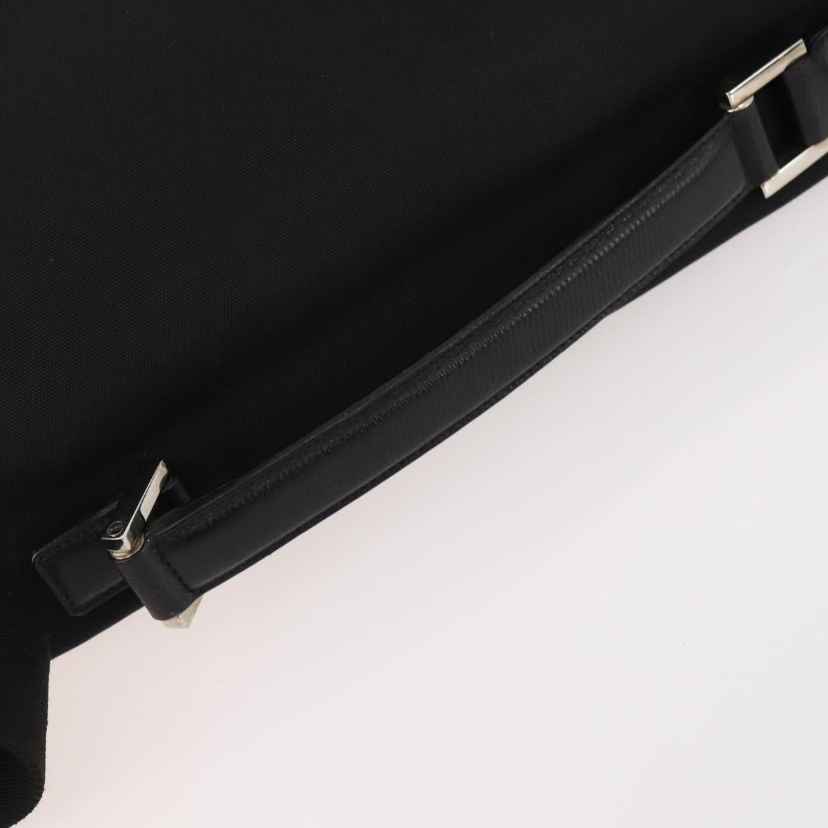 GUCCI Shoulder Bag Nylon 2way Black Silver