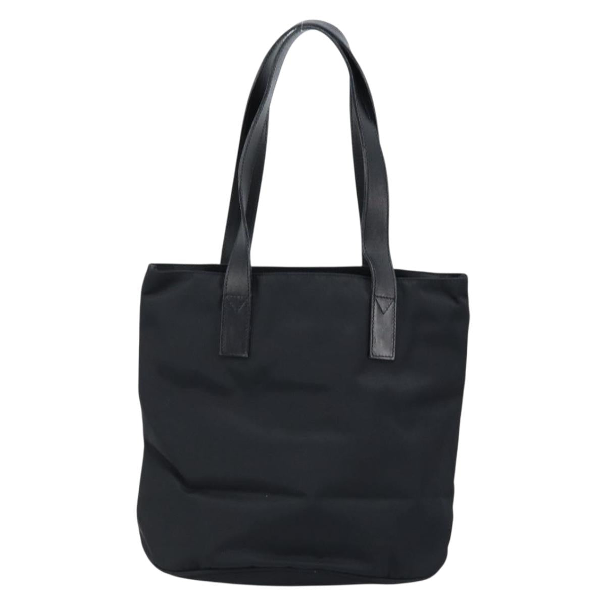 FENDI Tote Bag Nylon Black Silver