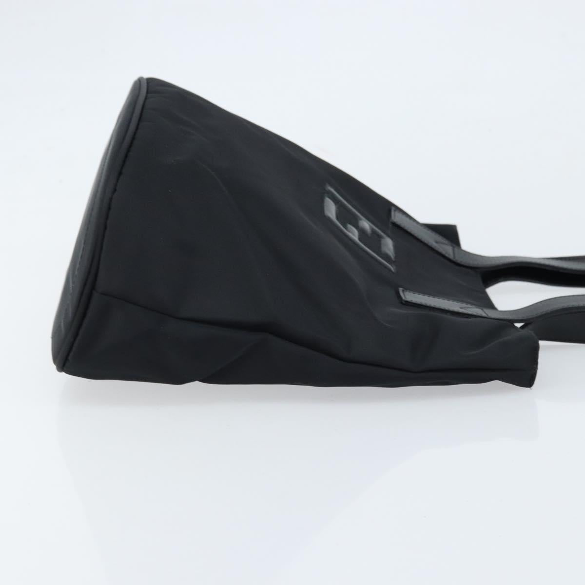 FENDI Tote Bag Nylon Black Silver