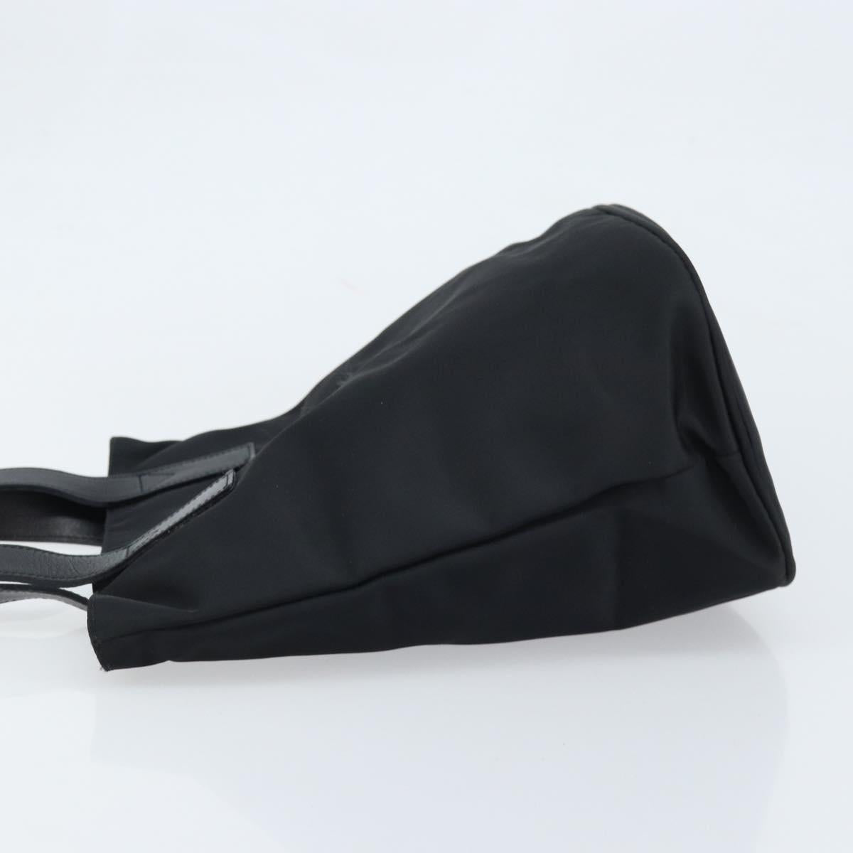 FENDI Tote Bag Nylon Black Silver