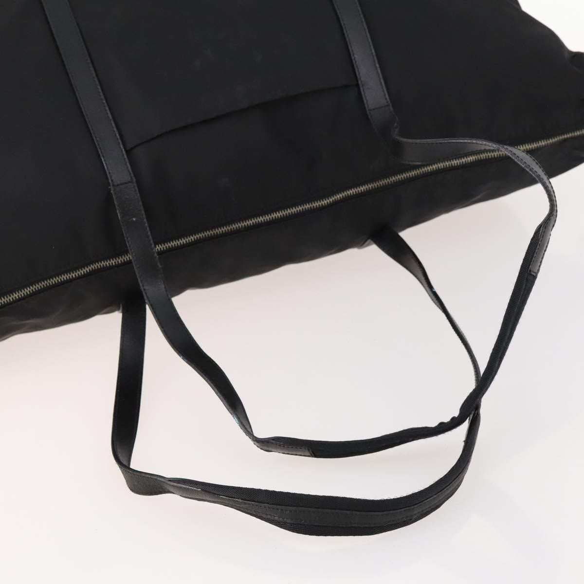 PRADA Boston Bag Nylon Black Silver