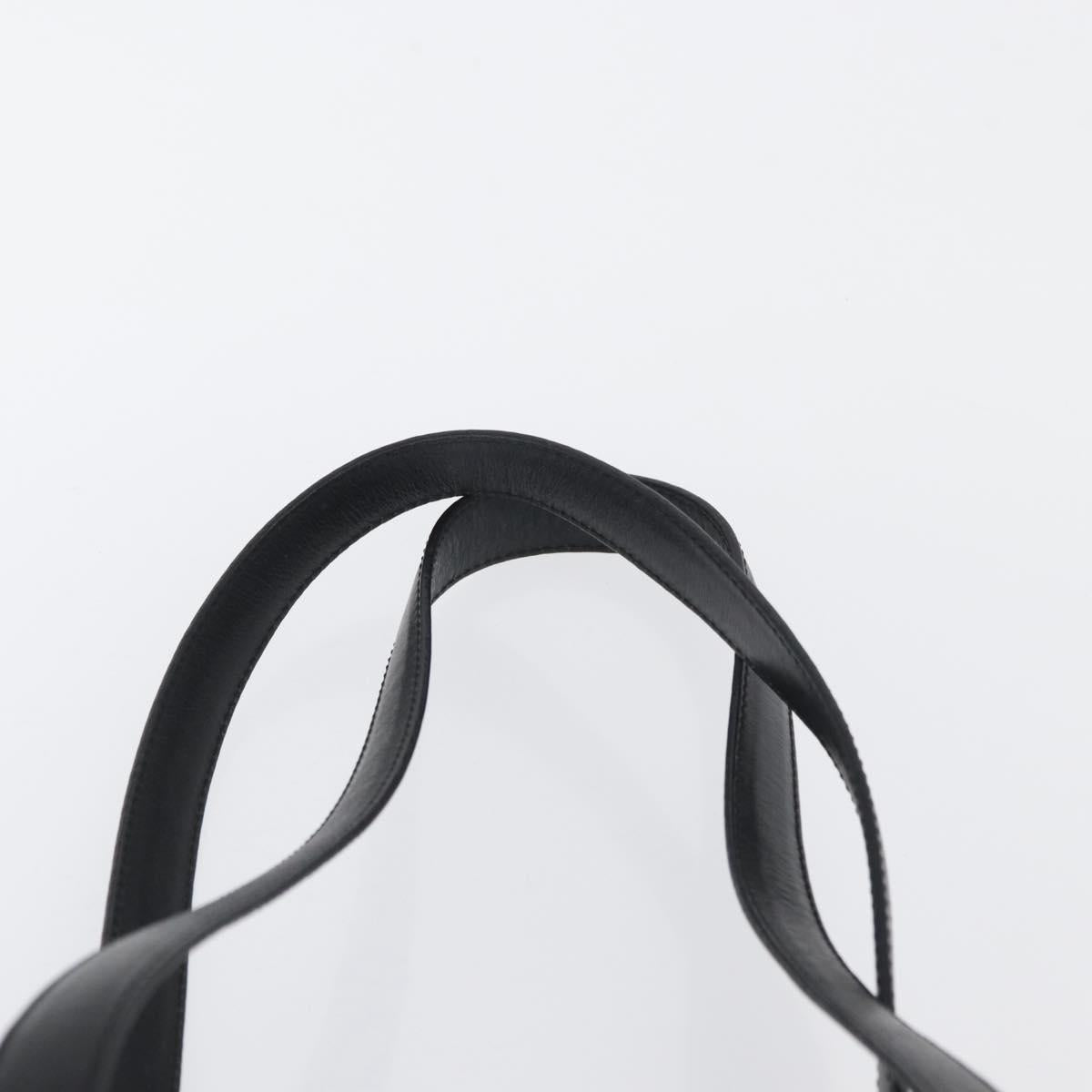 CELINE C Macadam Canvas Tote Bag Black Silver