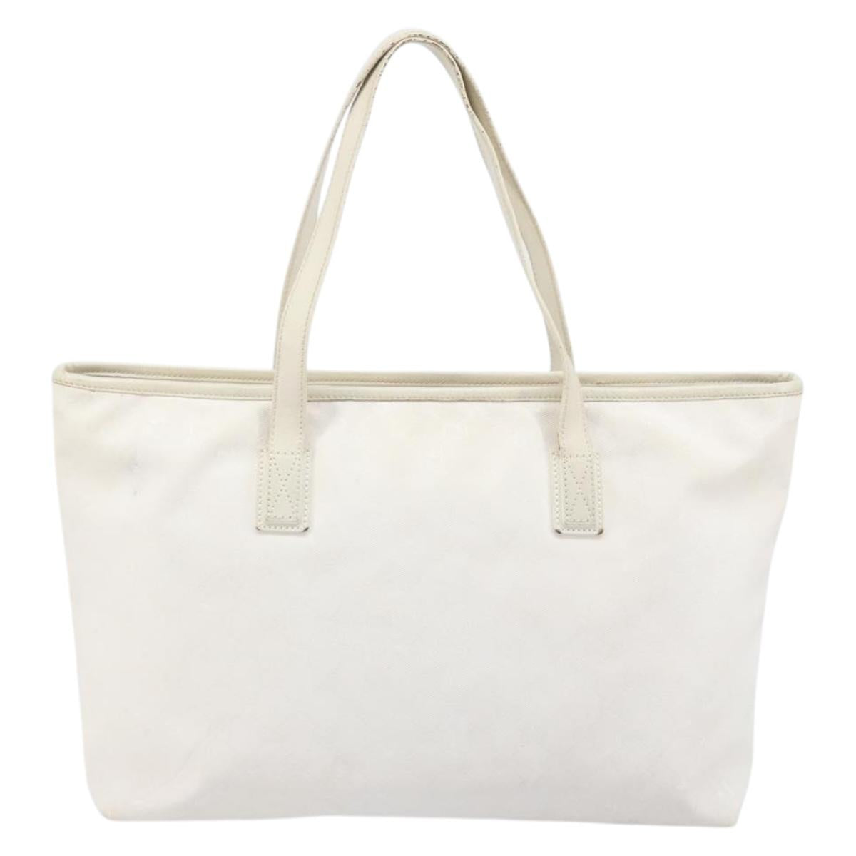 GUCCI GG Implementation Tote Bag PVC White Silver 211137