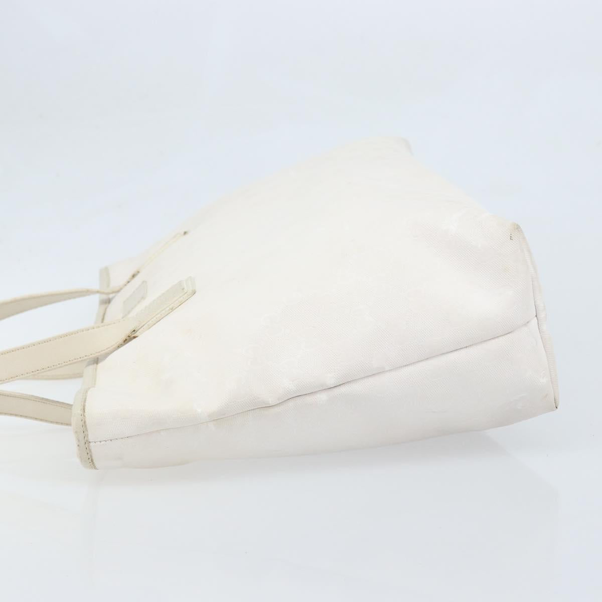 GUCCI GG Implementation Tote Bag PVC White Silver 211137