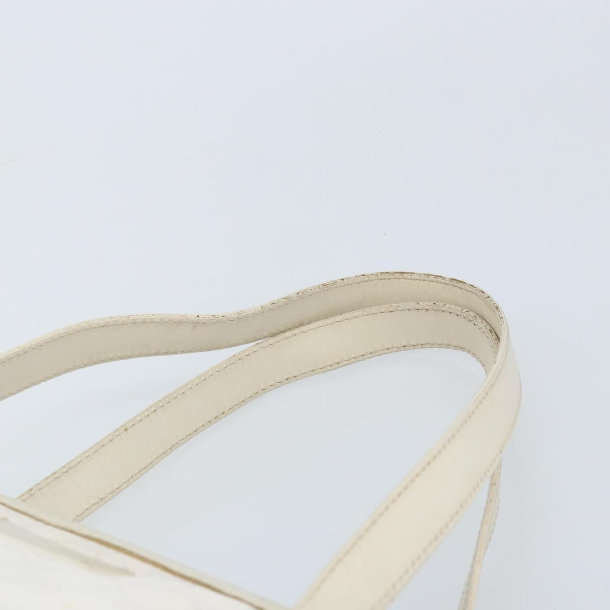 GUCCI GG Implementation Tote Bag PVC White Silver 211137