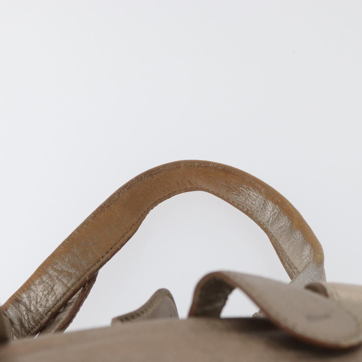 Chloe Hand Bag Leather Beige Gold