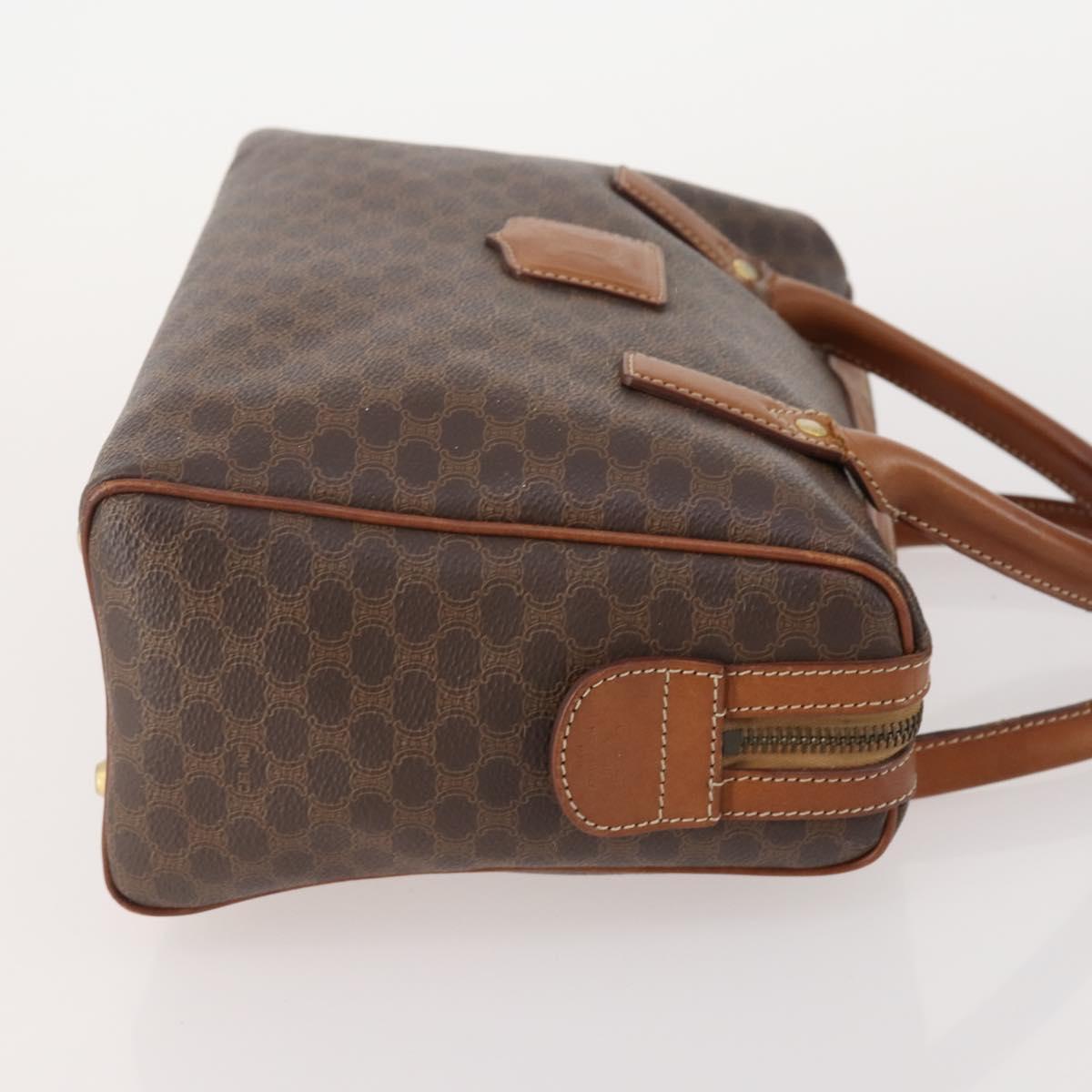 CELINE Macadam Canvas Hand Bag PVC Leather 3 Set Brown Black