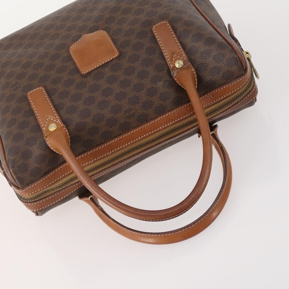 CELINE Macadam Canvas Hand Bag PVC Leather 3 Set Brown Black