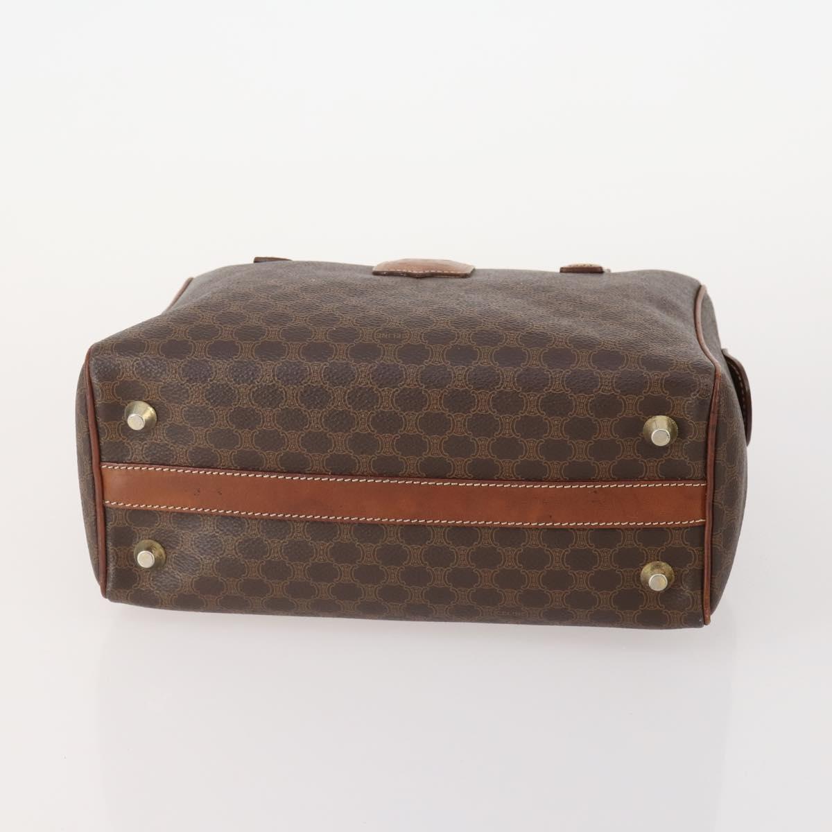 CELINE Macadam Canvas Hand Bag PVC Leather 3 Set Brown Black