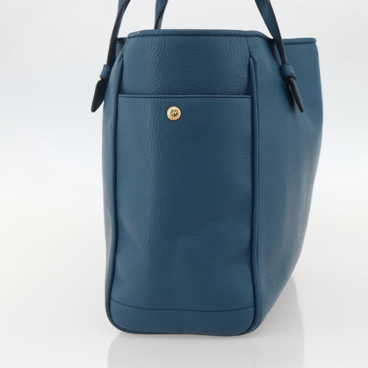 LOEWE Heritage Tote Bag Leather Gold Blue