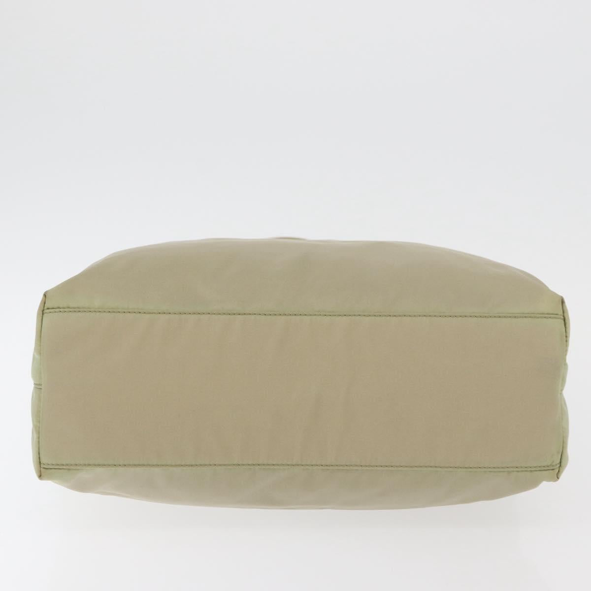 PRADA Hand Bag Nylon Green Silver