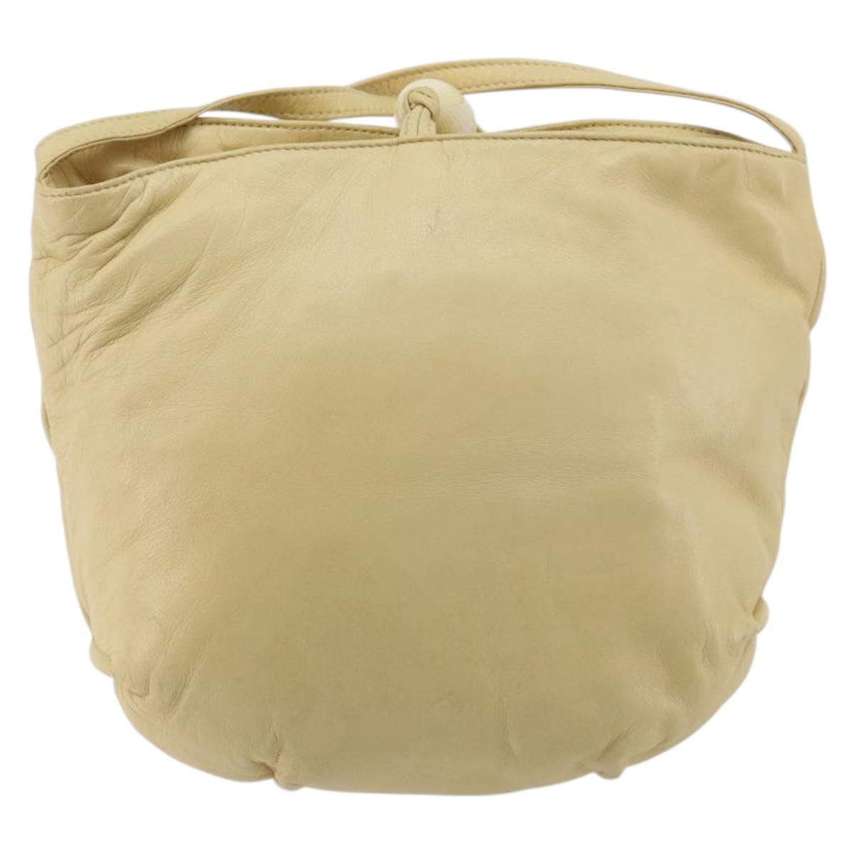 LOEWE Anagram Shoulder Bag Leather Beige