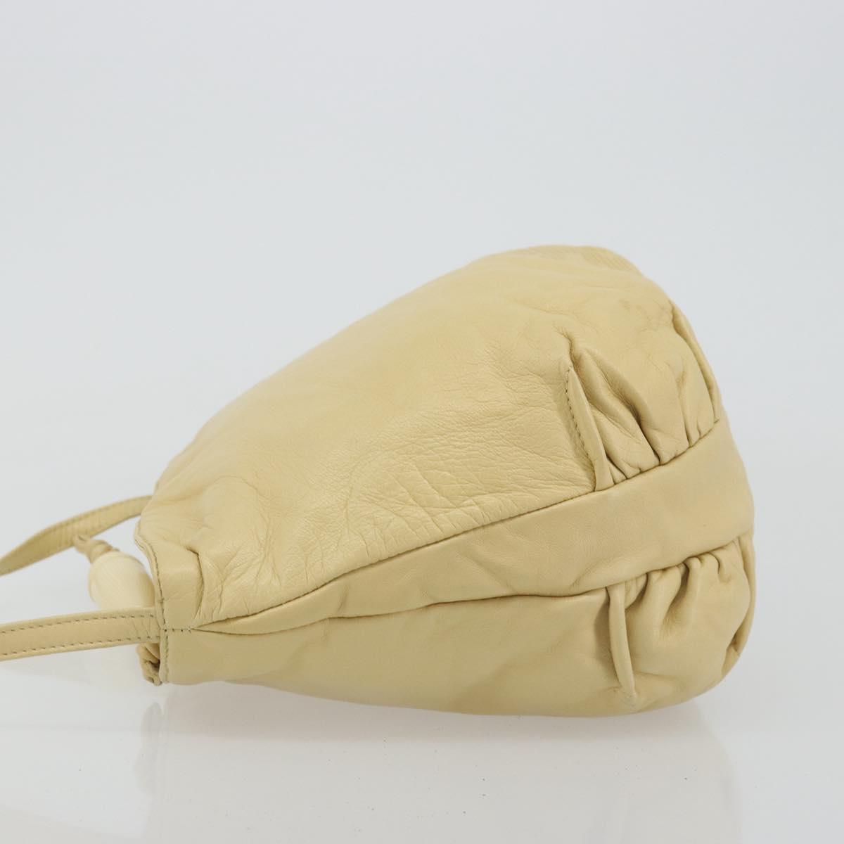 LOEWE Anagram Shoulder Bag Leather Beige