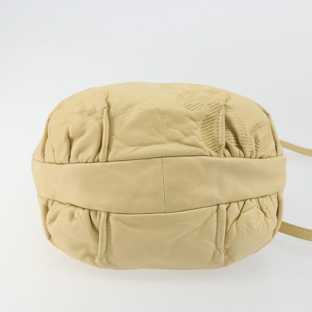 LOEWE Anagram Shoulder Bag Leather Beige
