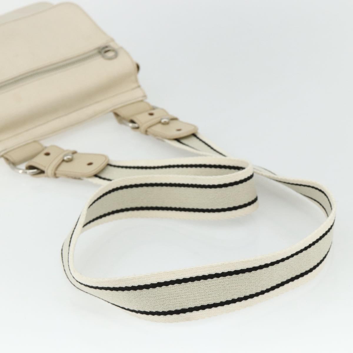 BURBERRY Blue Label Shoulder Bag Canvas Beige Silver