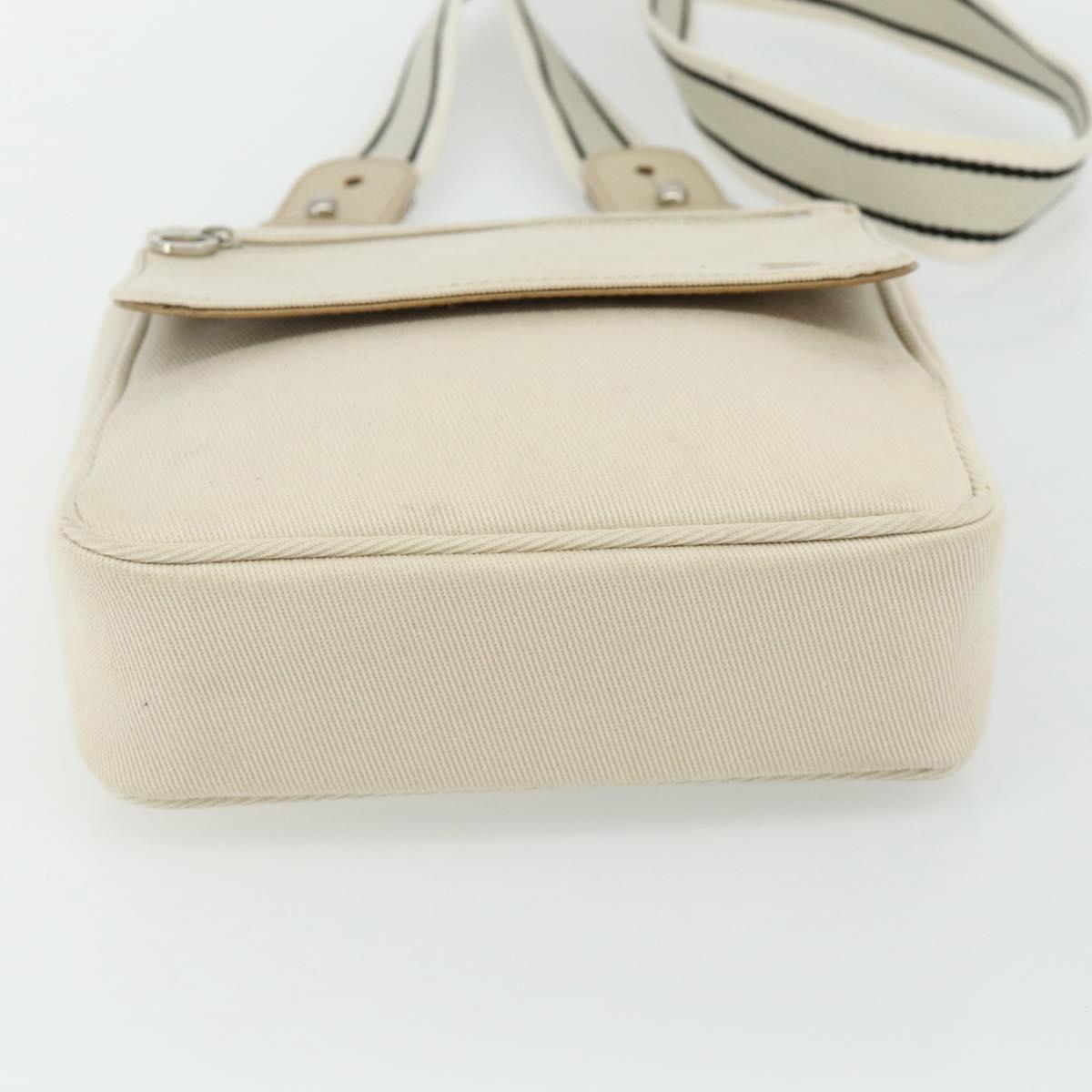BURBERRY Blue Label Shoulder Bag Canvas Beige Silver