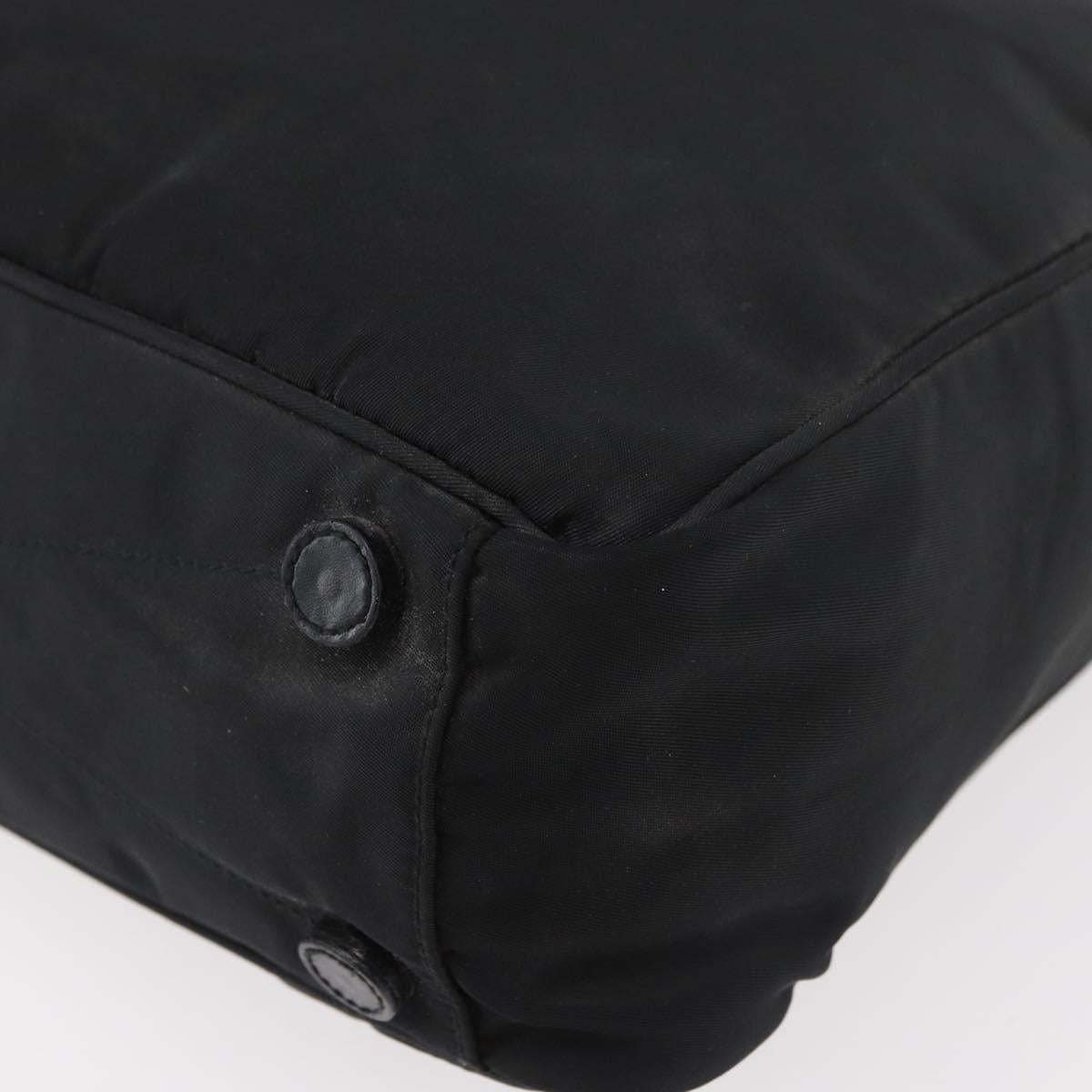 PRADA Shoulder Bag Nylon Black Silver