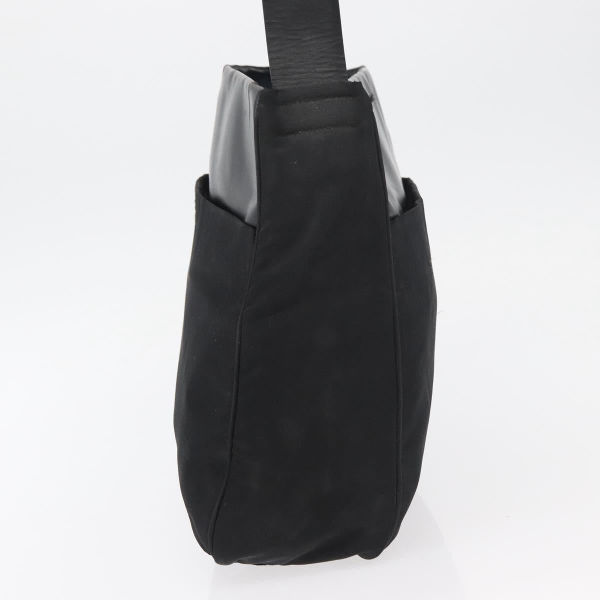 PRADA Shoulder Bag Nylon Black Silver