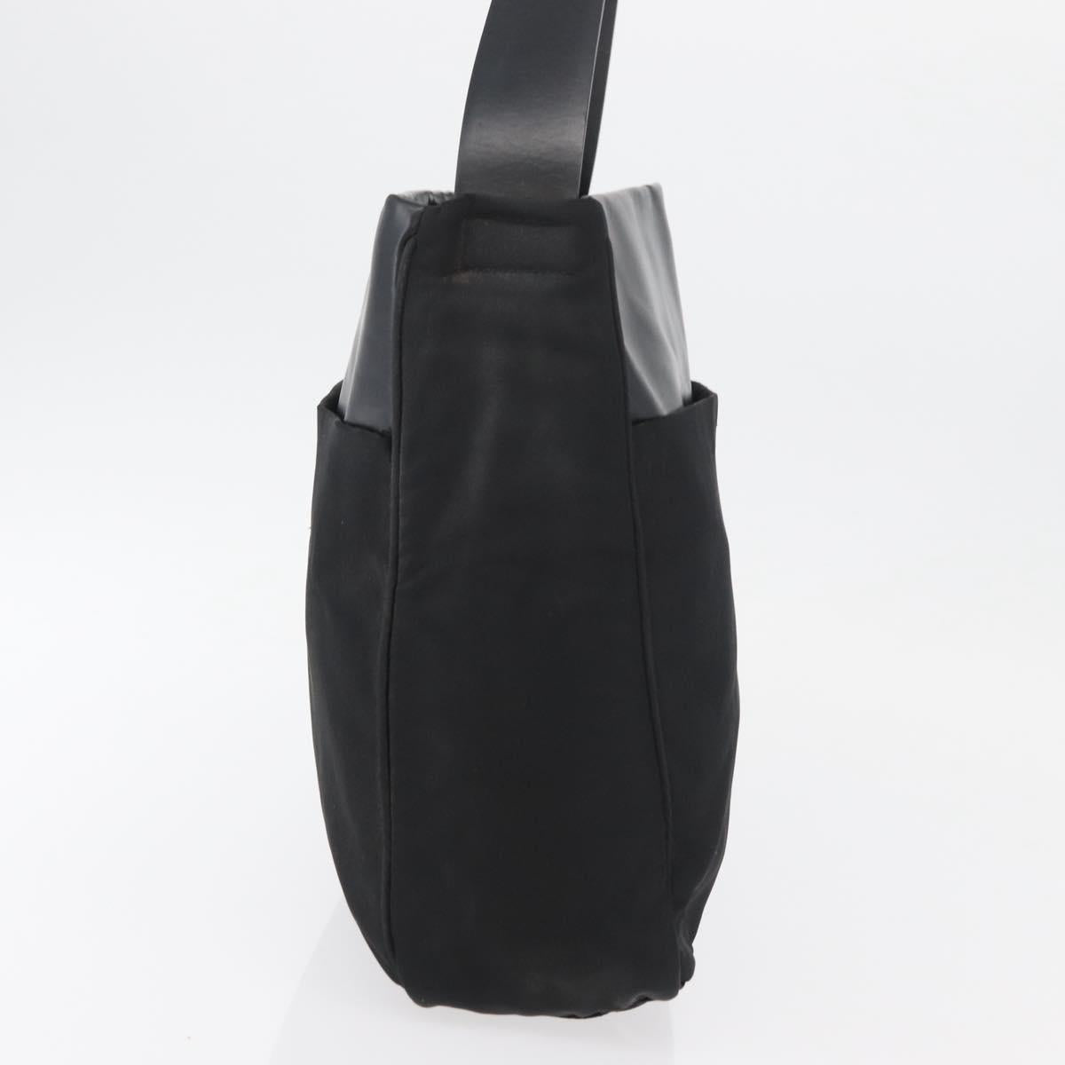 PRADA Shoulder Bag Nylon Black Silver