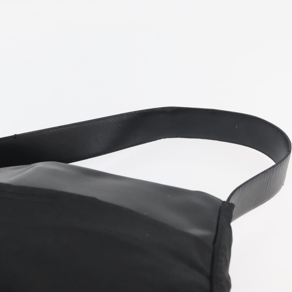 PRADA Shoulder Bag Nylon Black Silver