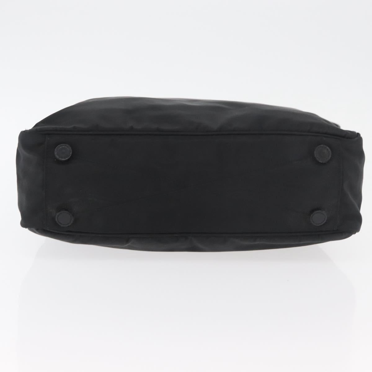PRADA Shoulder Bag Nylon Black Silver