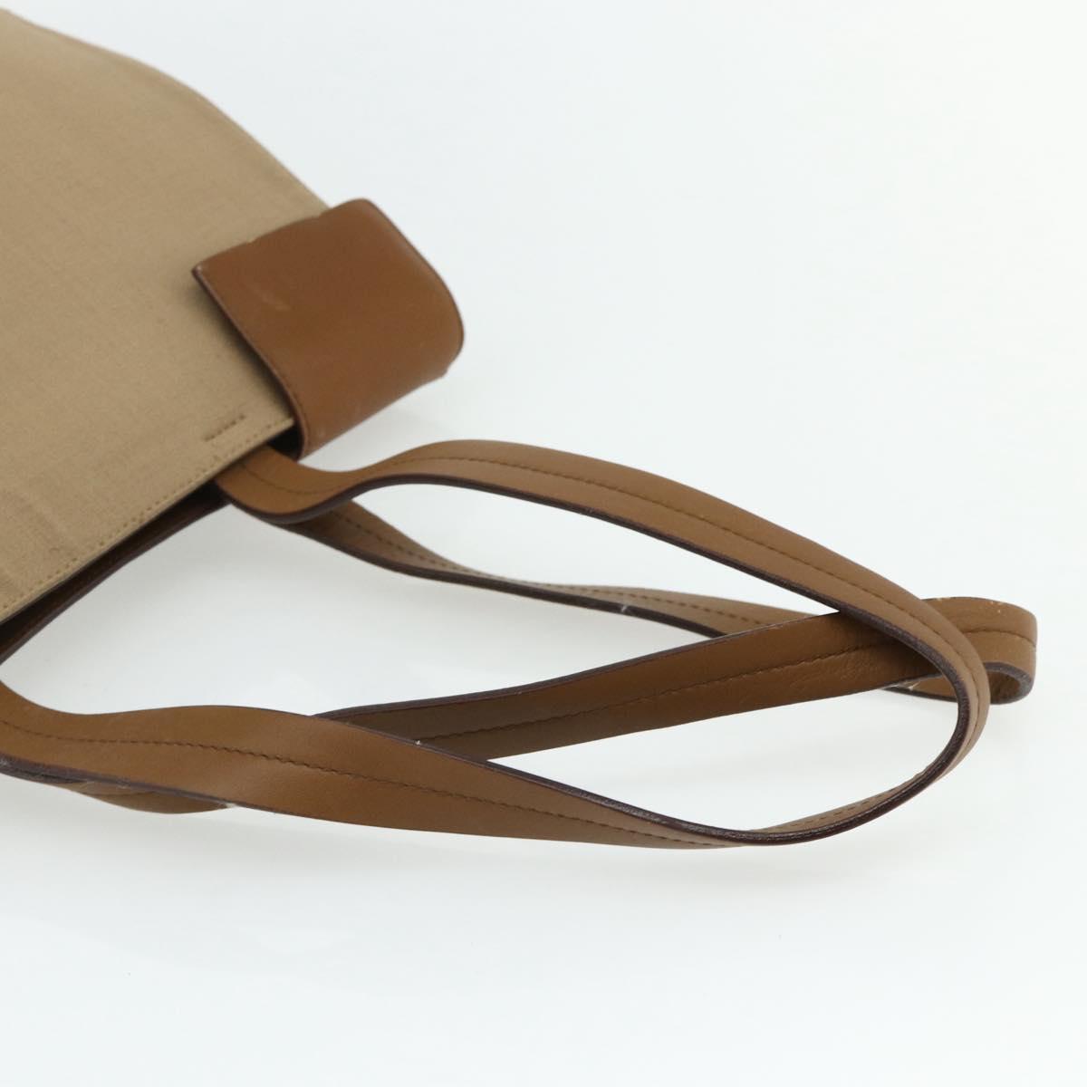 PRADA Shoulder Bag Nylon Beige Silver