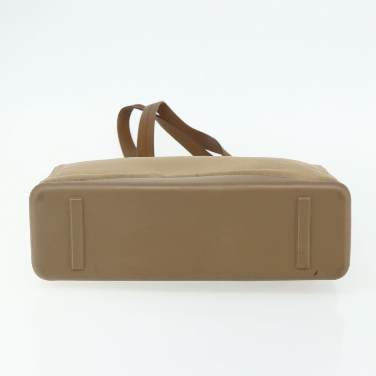PRADA Shoulder Bag Nylon Beige Silver