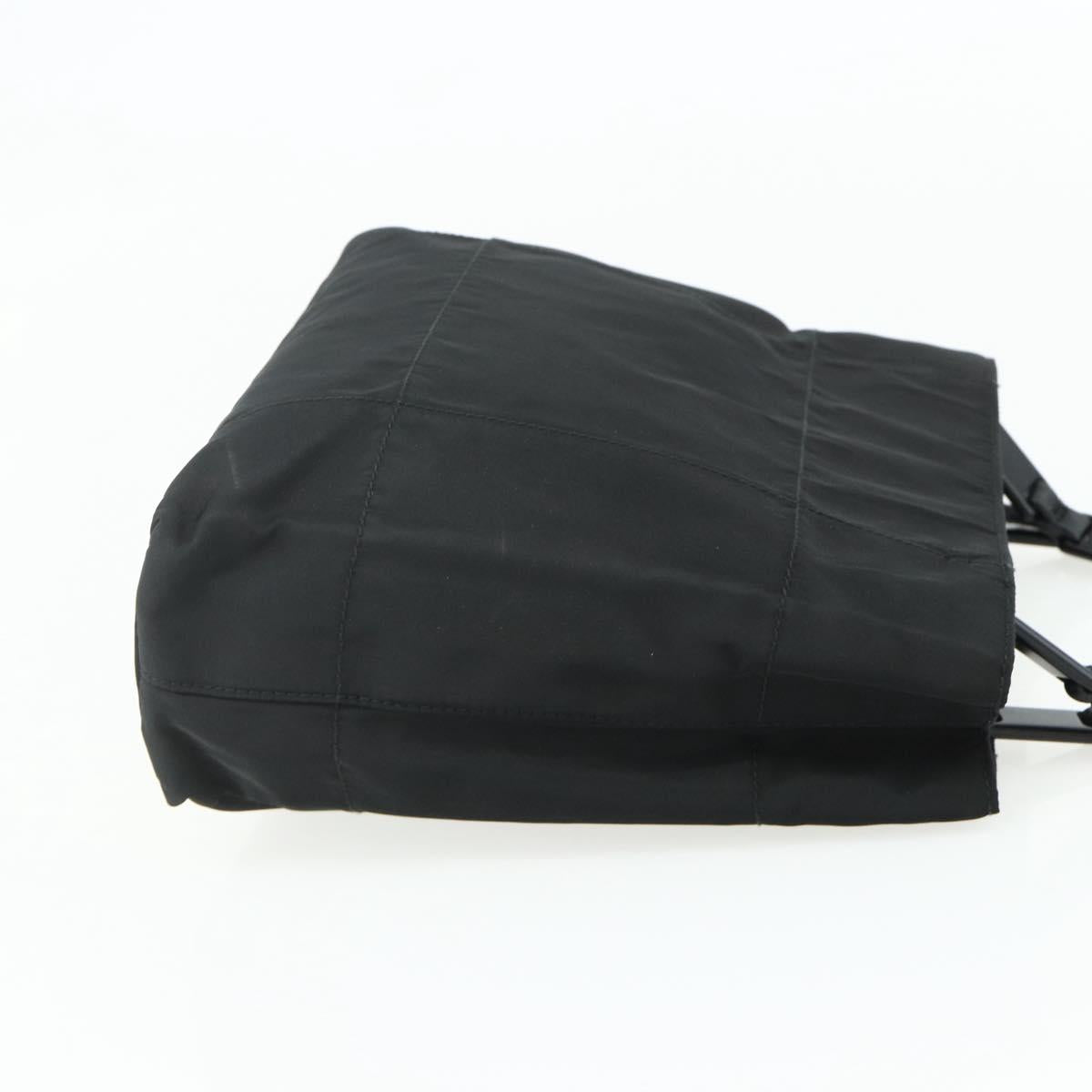 PRADA Chain Hand Bag Nylon Black