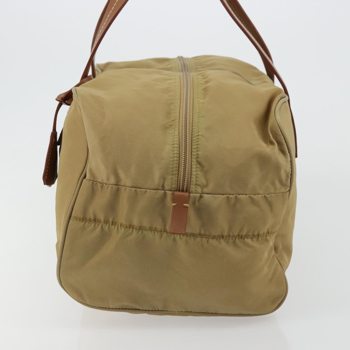 PRADA Boston Bag Nylon Silver Beige